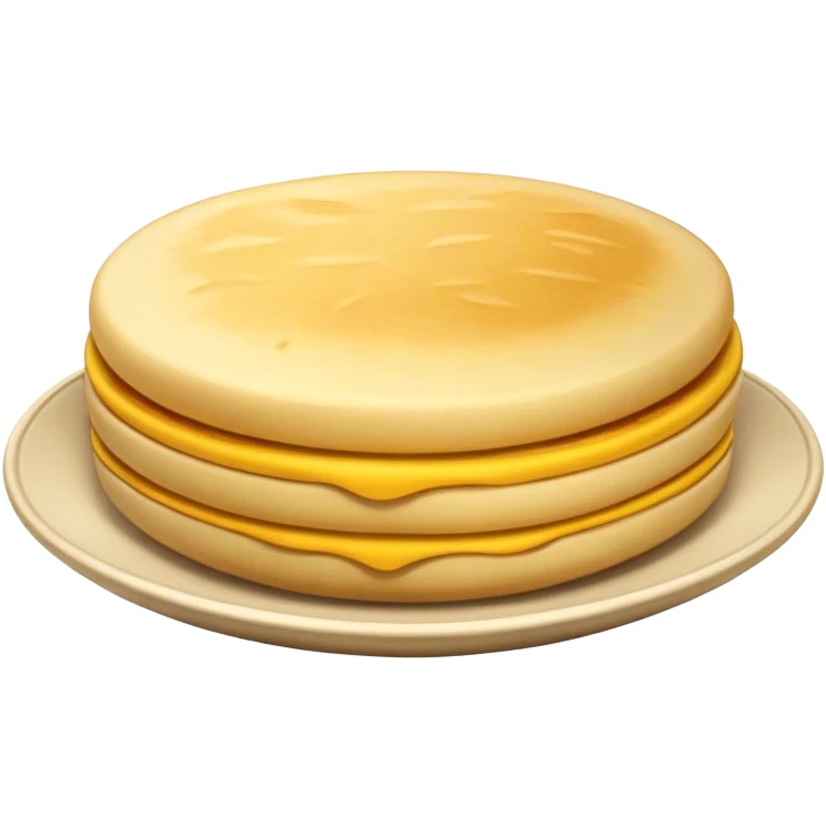 Colombian Arepa Cinematic Realistic Colombian Arepa Dish Emoji, depicted as a single, golden arepa with a crisp exterior and soft interior, rendered with lifelike textures and warm, inviting lighting. emoji