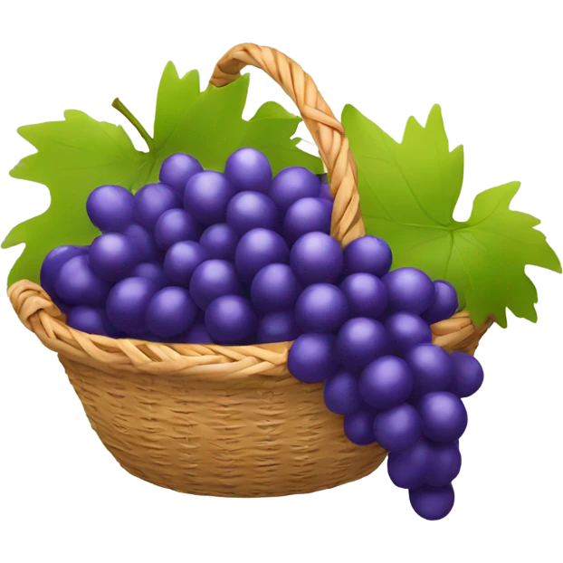 Basket of grapes emoji