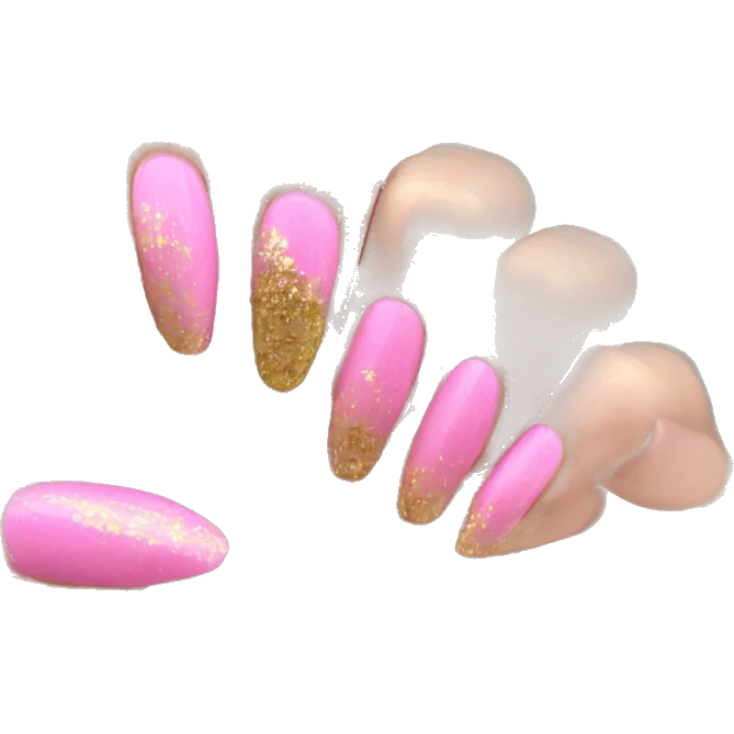 pink and gold nails emoji