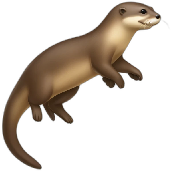 Loutre sur un cheval qui saute emoji