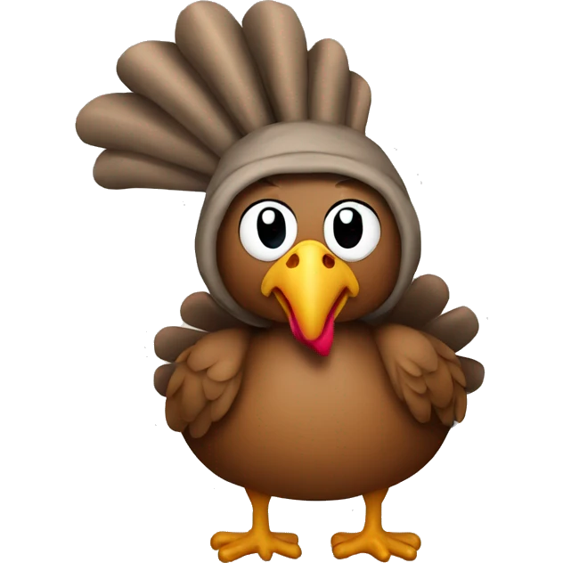 Turkey wearing a hoodie emoji