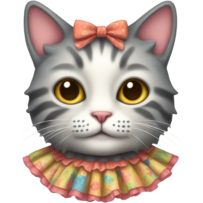 Cat in a dress emoji