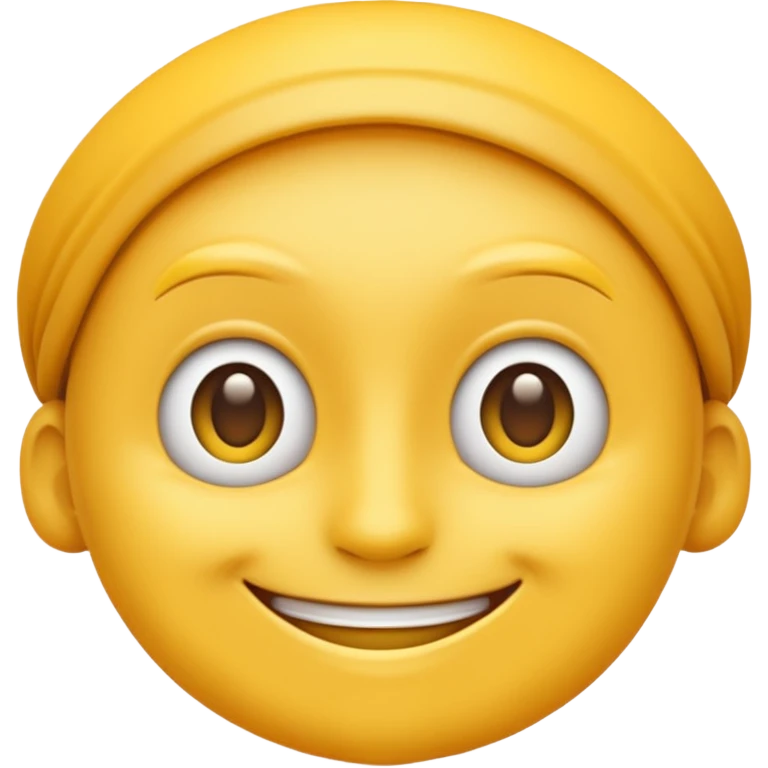normal yellow emoji, but gigachads face emoji