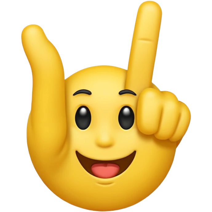 I want an emoji with all the fingers up and only the middle finger on a 90 degree angle emoji