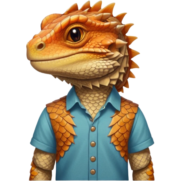 bearded dragon with shirt emoji