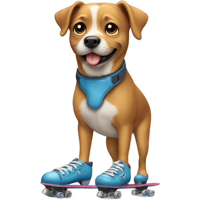 Dog with skates  emoji