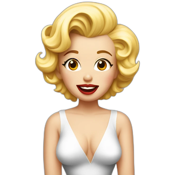 Marilyn Monroe saying "No Pasarán" emoji