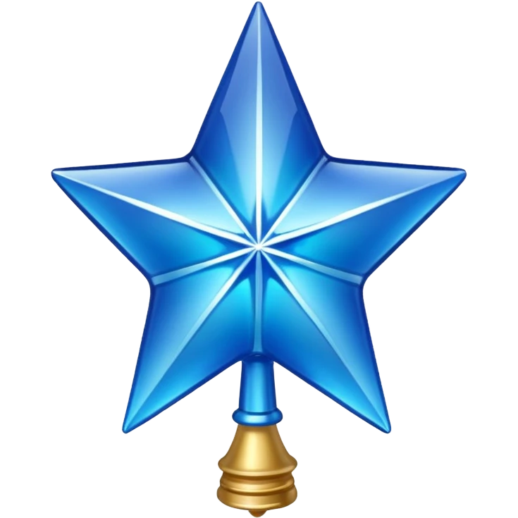 blue tree topper emoji