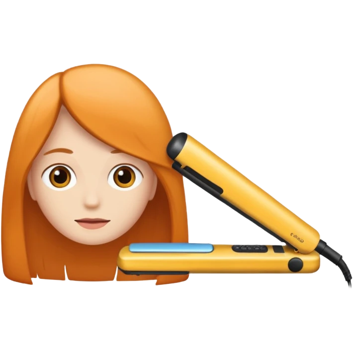 hair straightener emoji