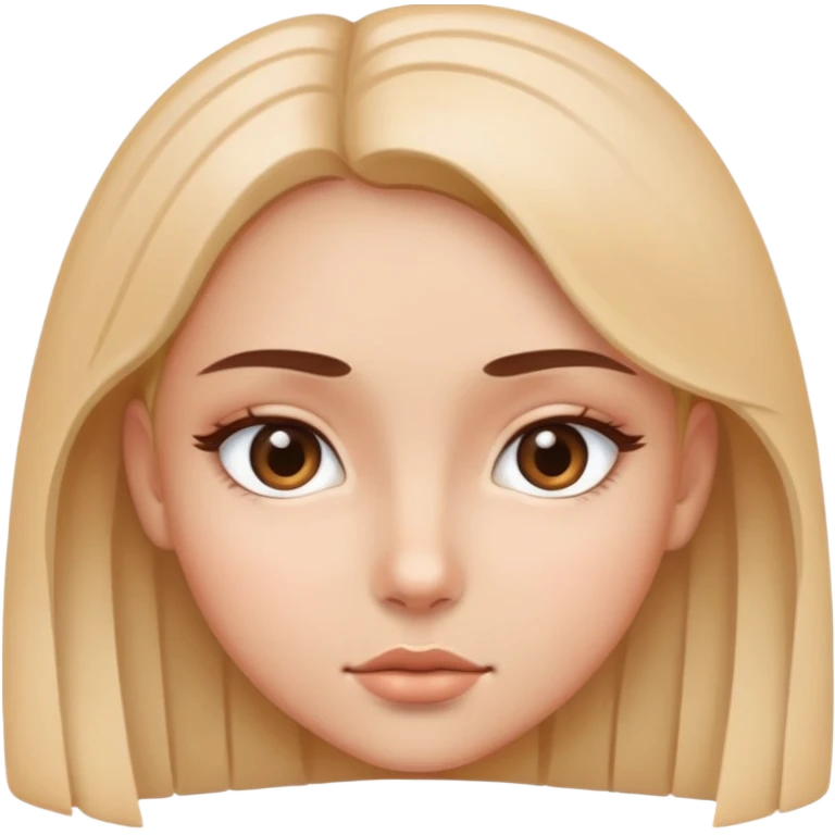girl with eyes close together on face emoji