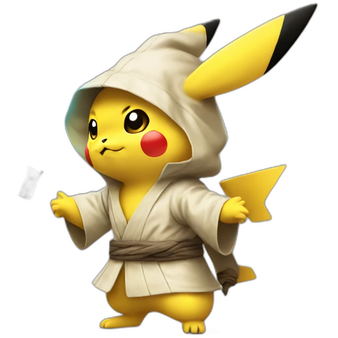 Pikachu Jedi emoji