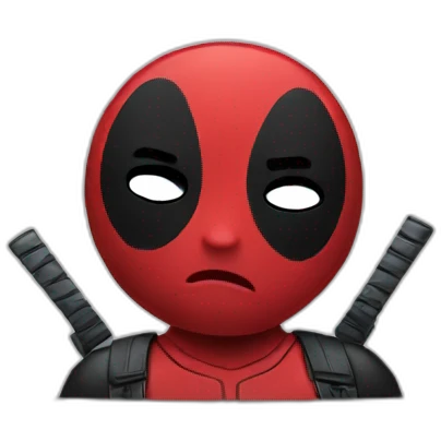 Crying deadpool emoji
