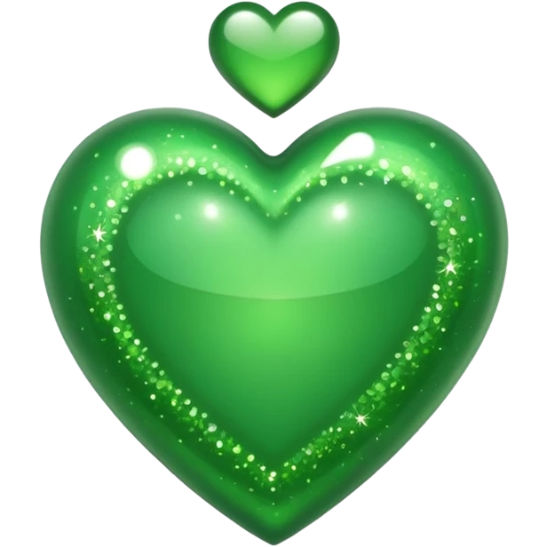 green heart with sparkles emoji