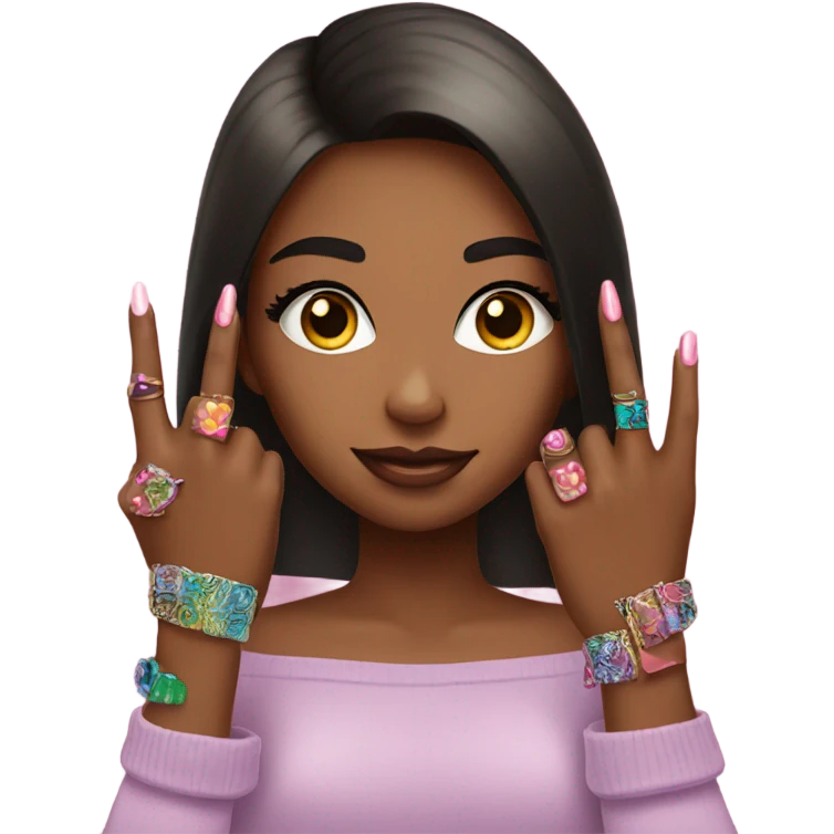 A Girl with nails  emoji