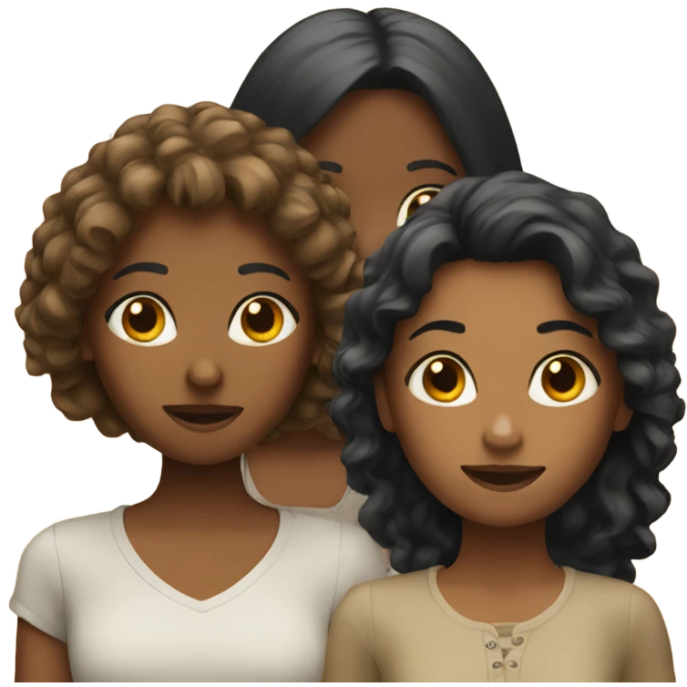 Three girls emoji