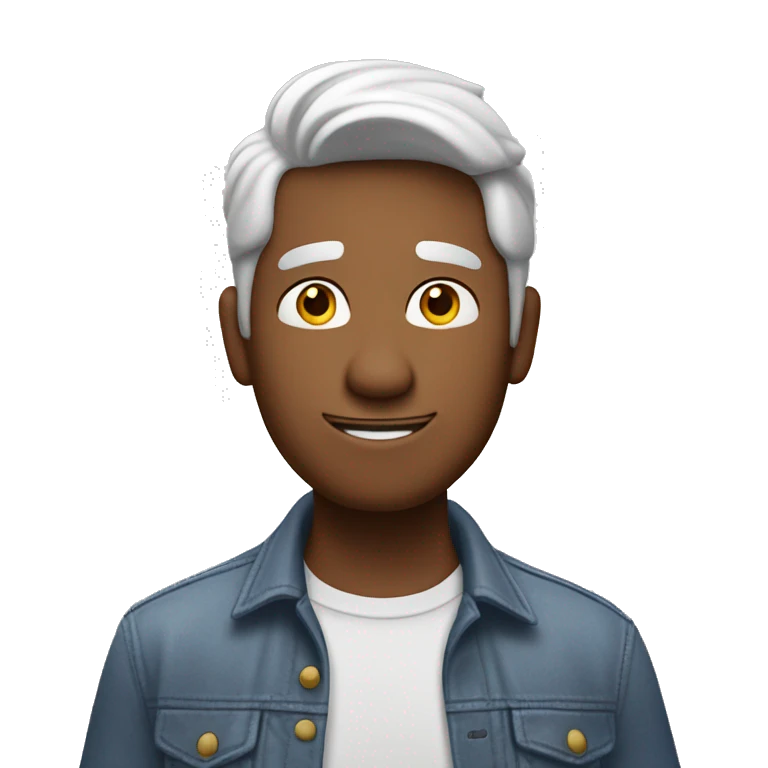 Hombre joven blanco saludando estilo Pixar   emoji