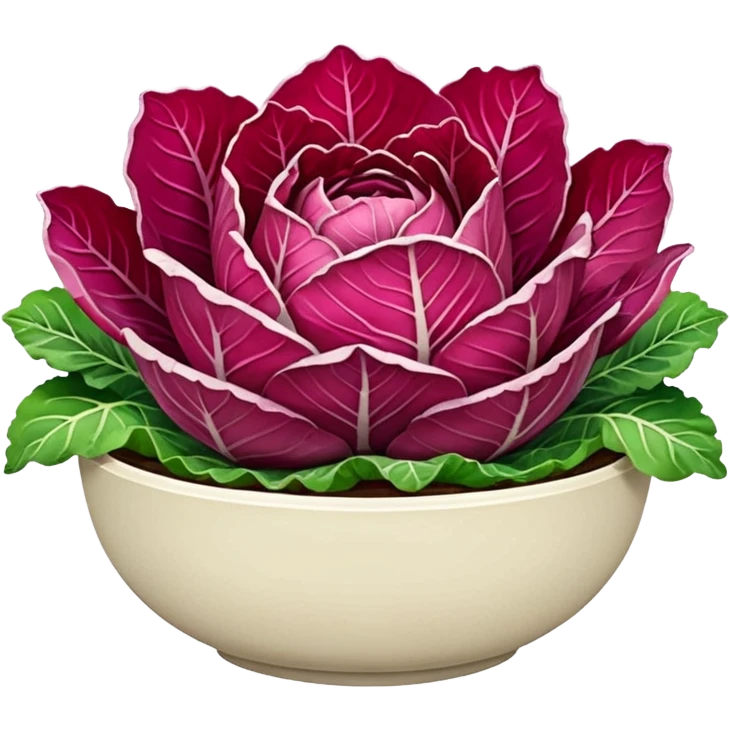 red napa cabbage in a bowl emoji