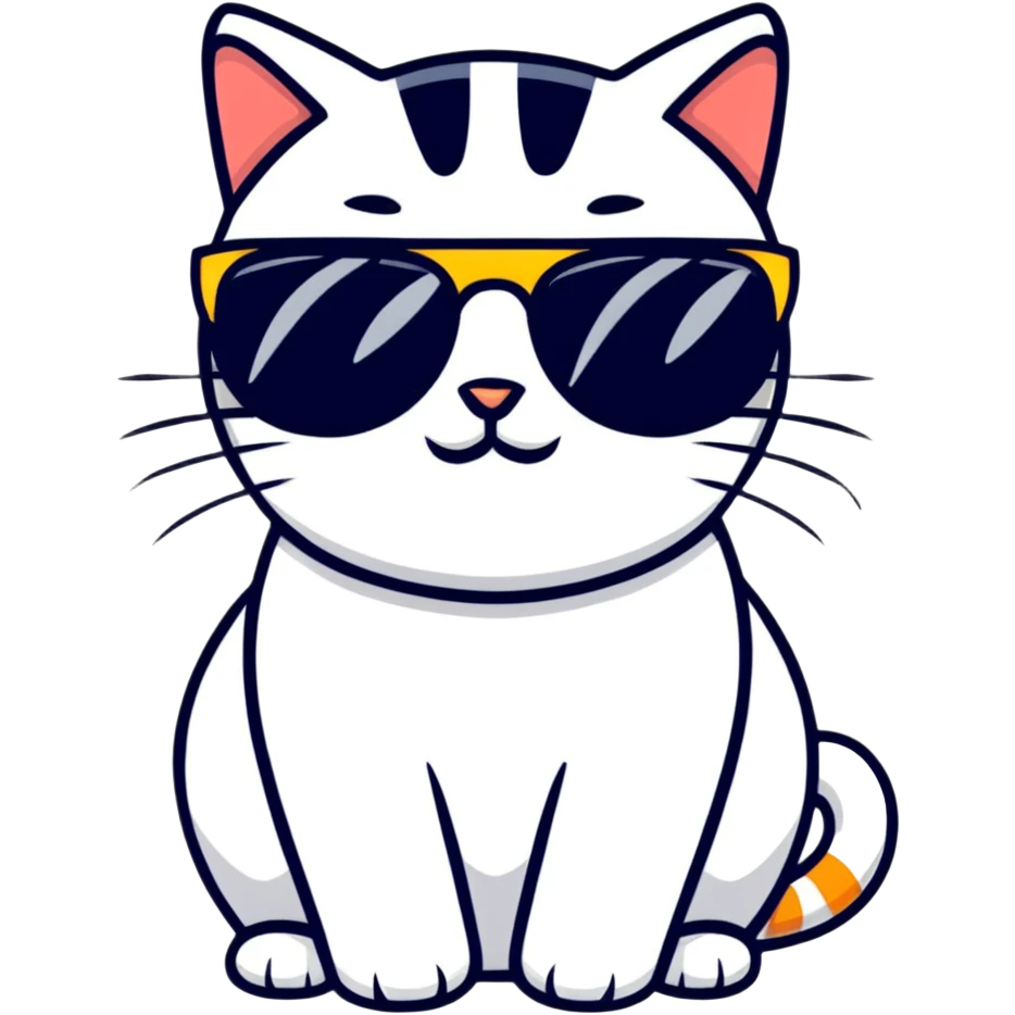 Cat with sunglasses emoji