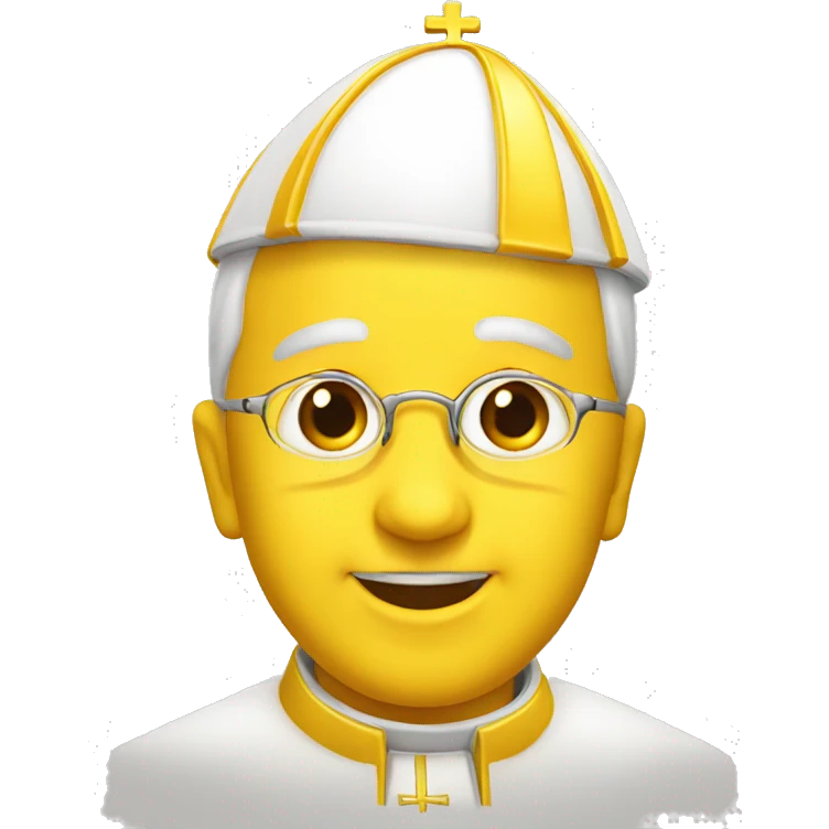 yellow pope John Paul 2 emoji