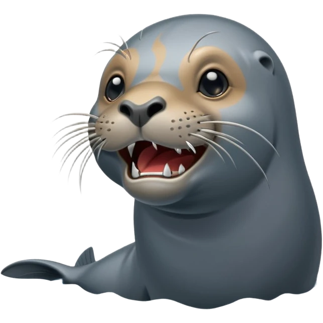 scary grey sea lion emoji