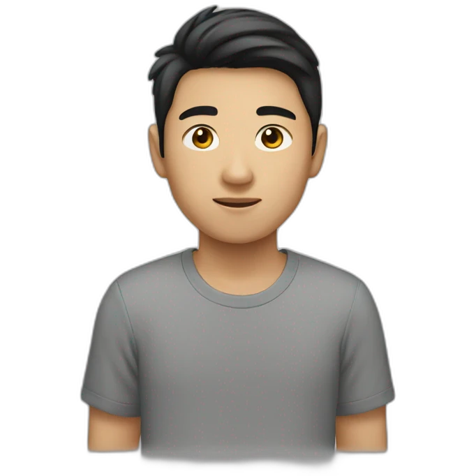 Half Asian half white 16 year old male emoji