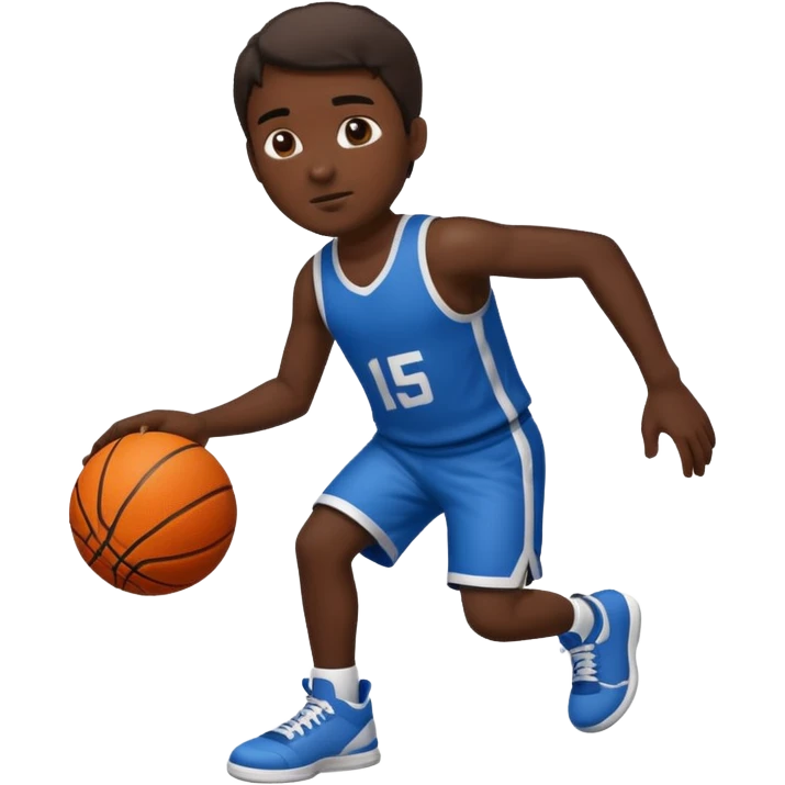 Short man playing basketball emoji