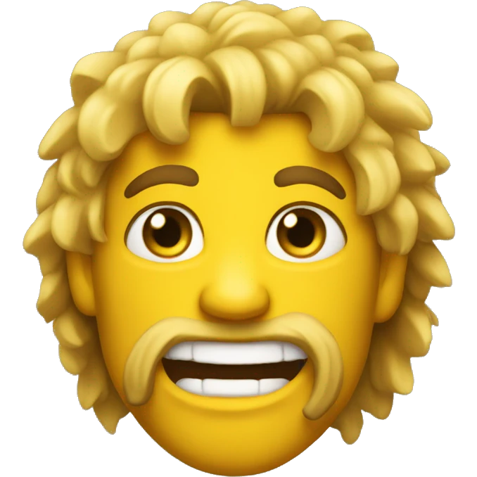 Yellow smile barbarian emoji
