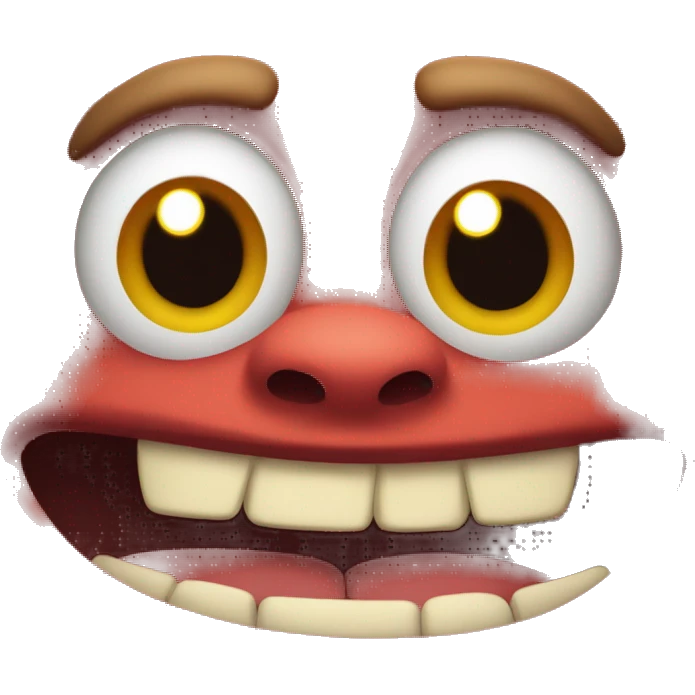 Mischievous red ogre face  emoji