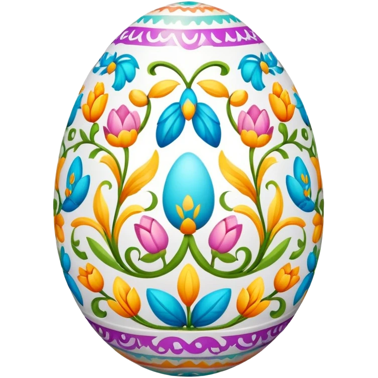 colorful easter egg with patterns emoji