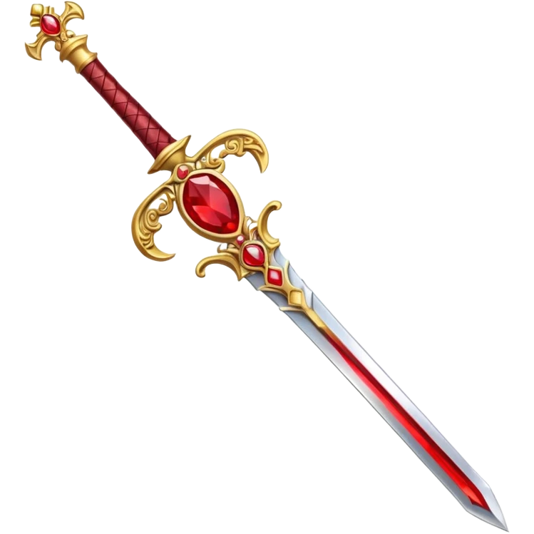 golden sword with red gem emoji