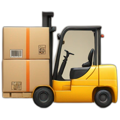 forklift with a parcel emoji