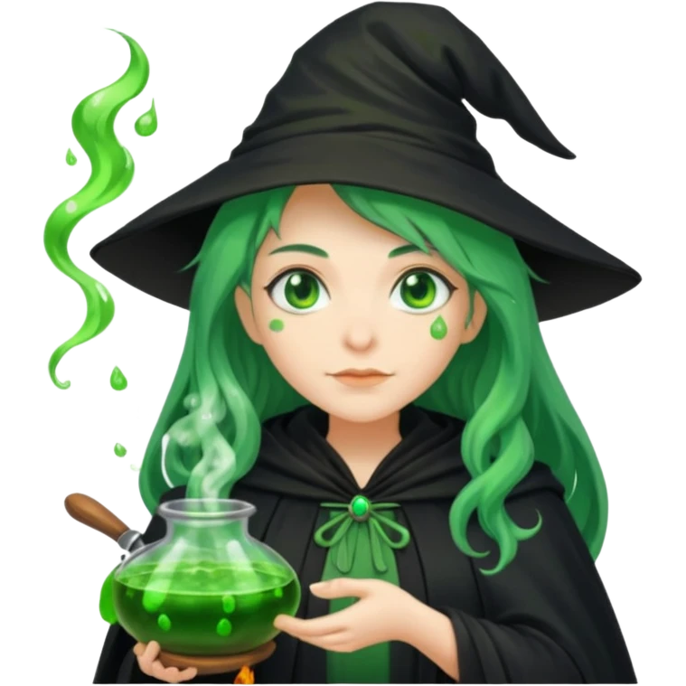 green witch cooking potion emoji