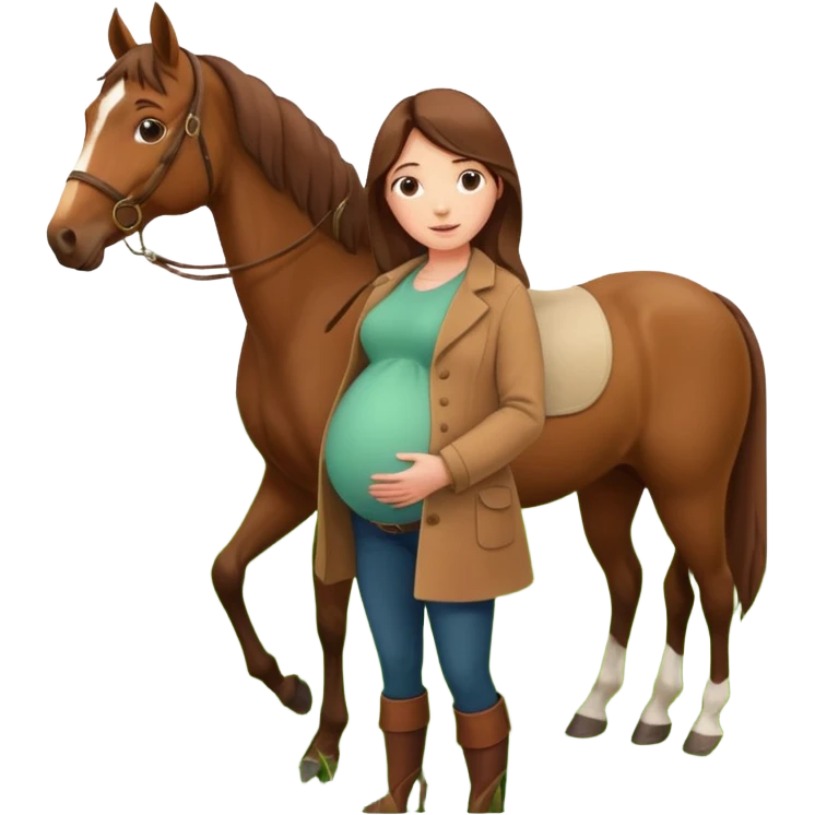 maternity with horce emoji