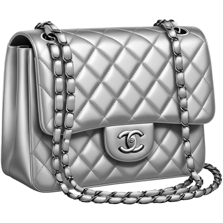 chanel bag silver emoji