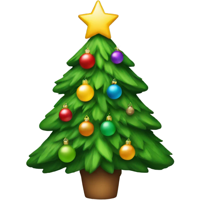 Christmas tree with decorations  emoji