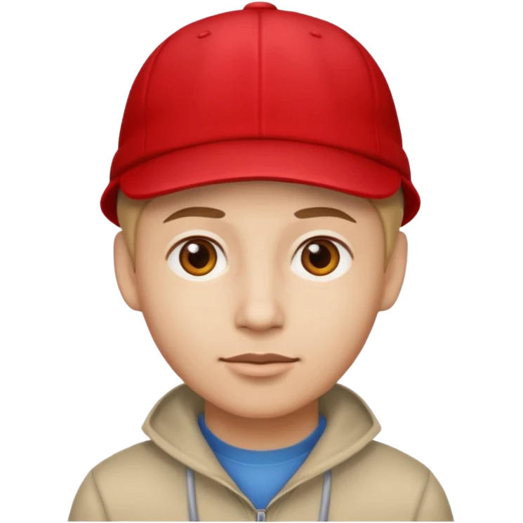 Red cap on a person that says USA on the hat emoji