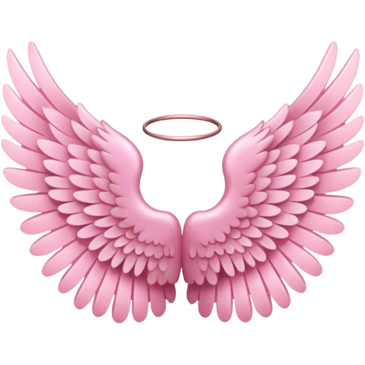 pink angel wings cute emoji