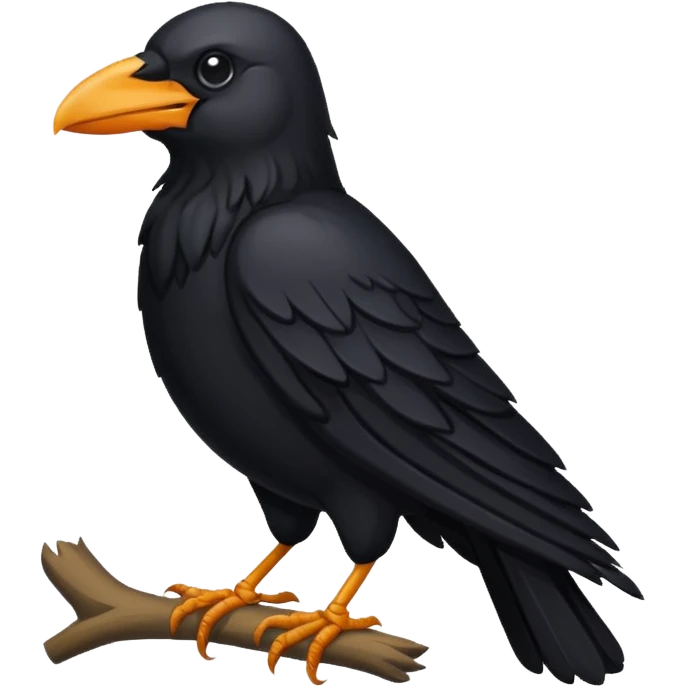 crow emblem with weat emoji