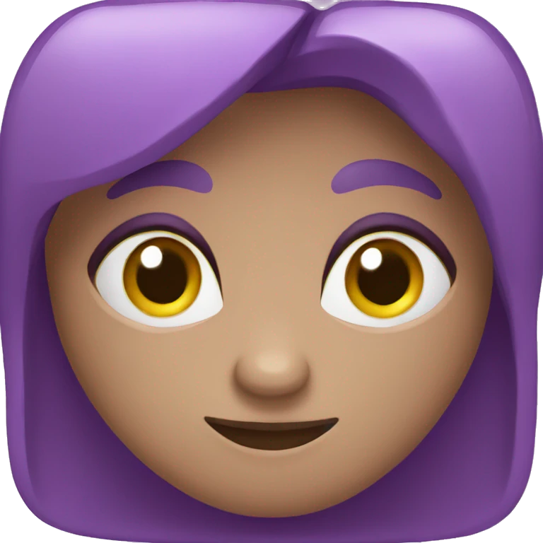Cara de mapache color morado  emoji
