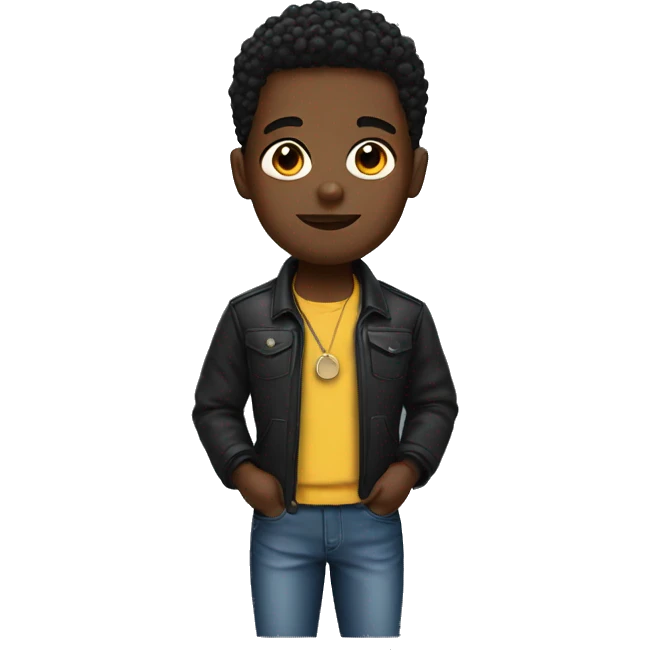 Black influencer boy emoji