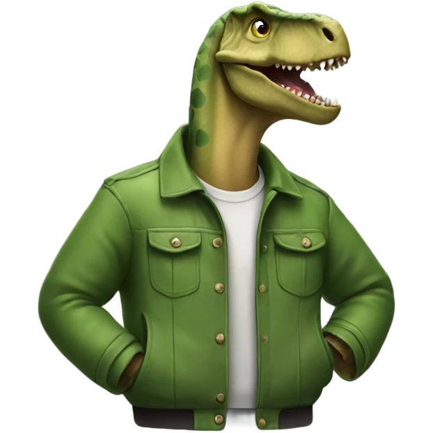 Dinosaur with jacket on  emoji