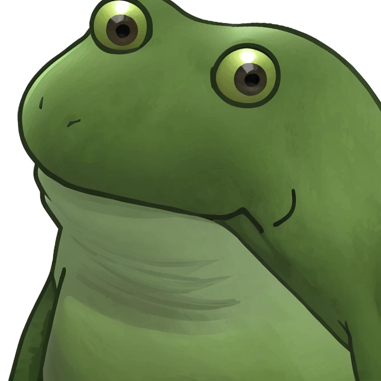 bufo frog riding a scooter through a sunny countryside emoji