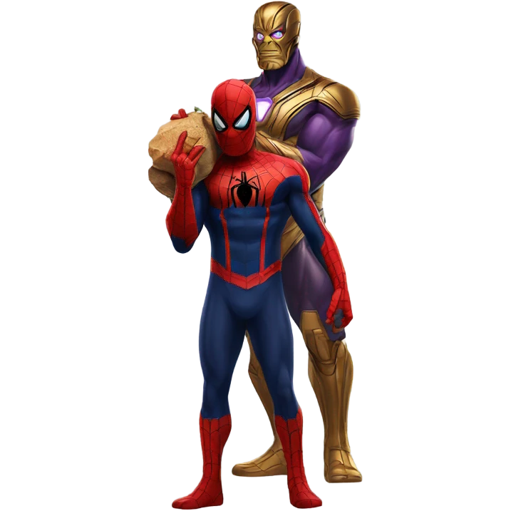 Spider-man With Thanos emoji