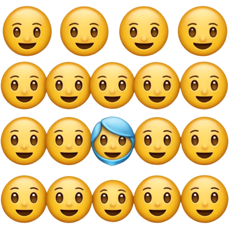 một emoji cảm xúc hạnh phúc, chỉ gồm 2 con mắt,  mắt trắng, má hồng emoji