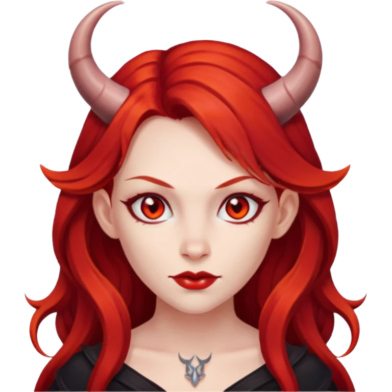 long hair devil girl emoji