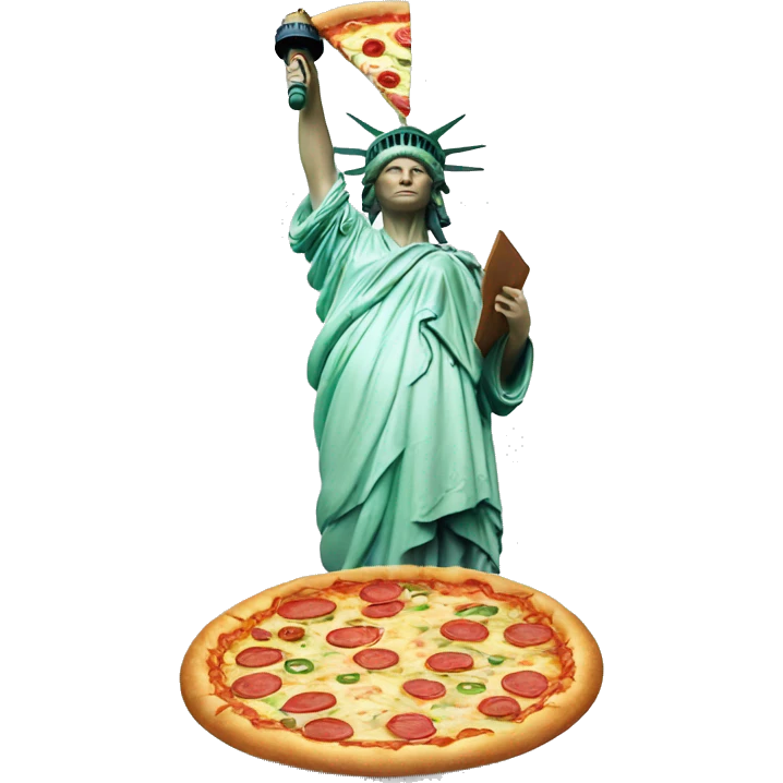 statu of liberty holding slice of pizza emoji