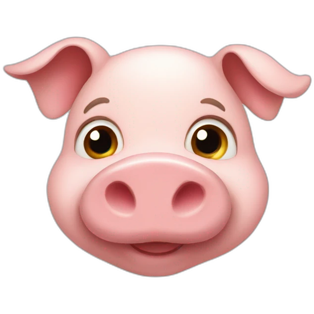 Handsome pig emoji