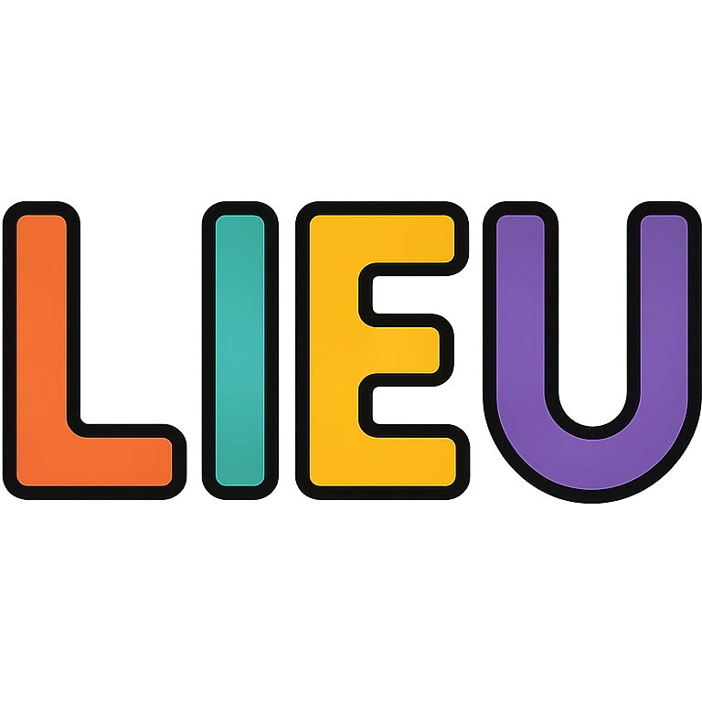 The word "LIEU" in colorful letters emoji