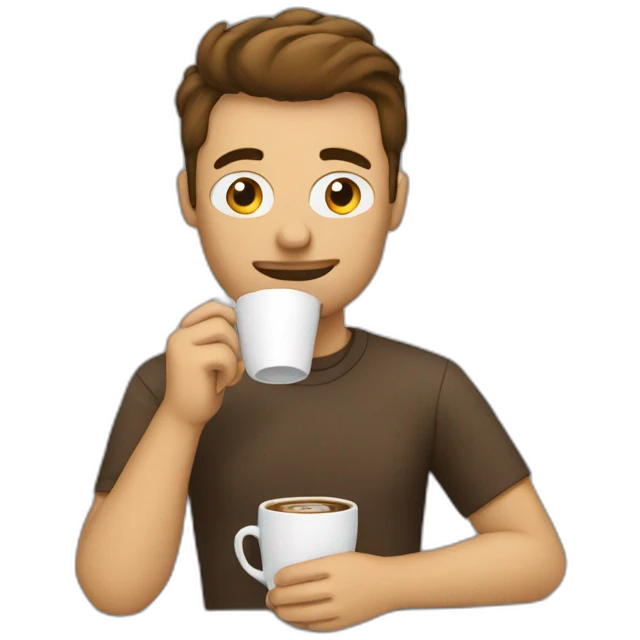Software engineer drinking coffee emoji