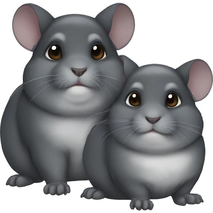 two black chinchillas emoji